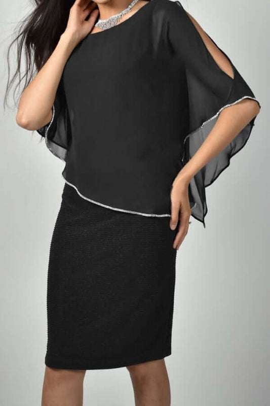 Frank Lyman Dress 219203-BLK Black Belle Mia Boutique