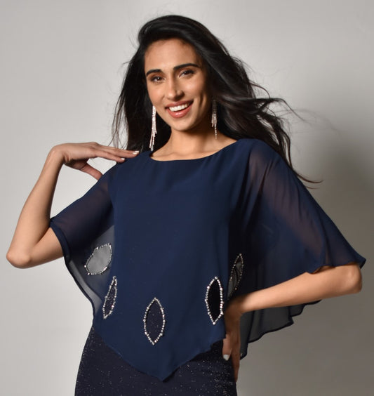 Lyman Kleid 219252-ms Mitternacht/Silber