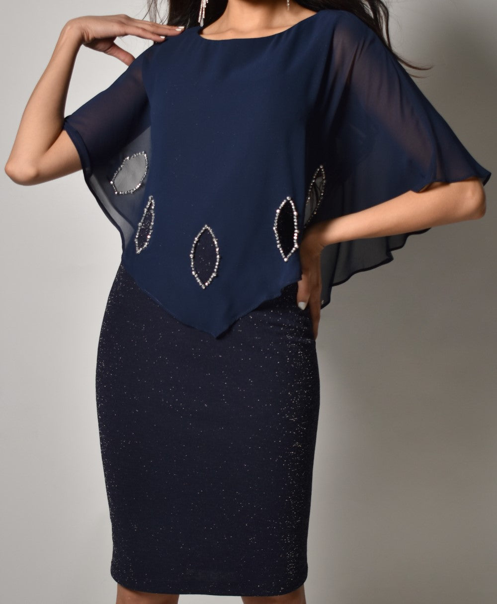 Lyman Kleid 219252-ms Mitternacht/Silber