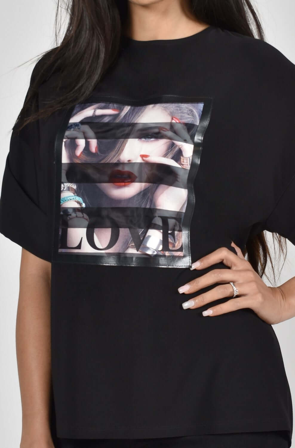 Frank Lyman Top 221004 Black Belle Mia Boutique