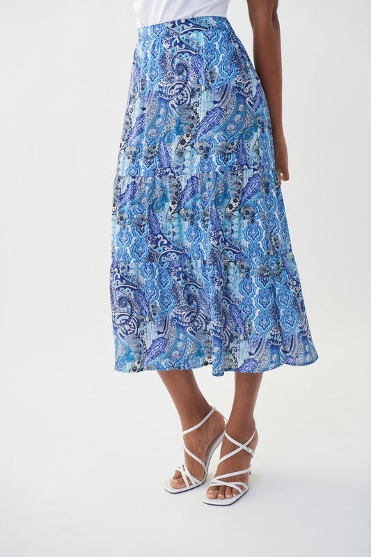 Joseph Ribkoff Skirt 222128 Blue/Multi