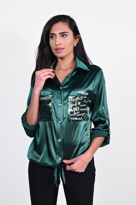 Frank Lyman Bluse 223409U-EMGR Emerald-grün