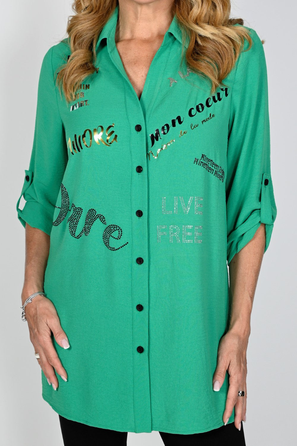 Frank Lyman Top 226194U-KG Kelly Green