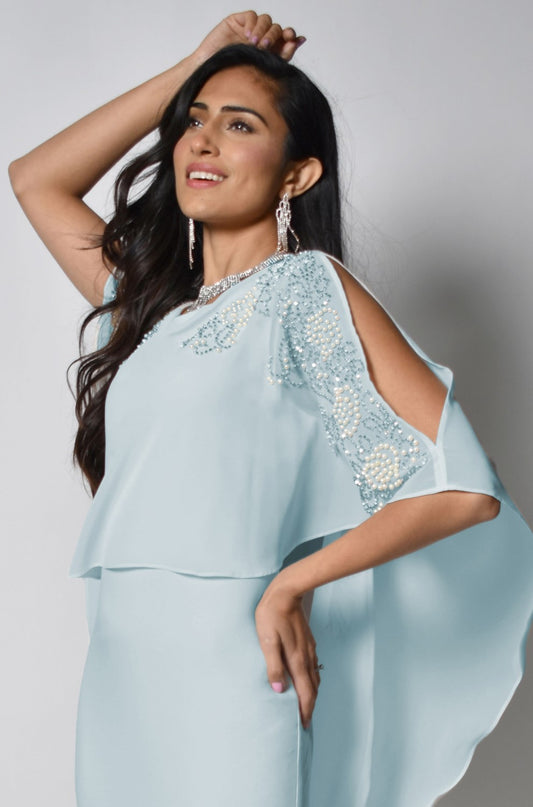 Lyman Dress 228011-AQU Aquamist Belle Mia Boutique