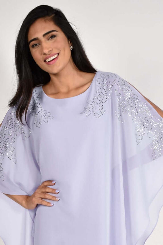 Frank Lyman Dress 228207-IR Iris from BelleMiaBoutique.com