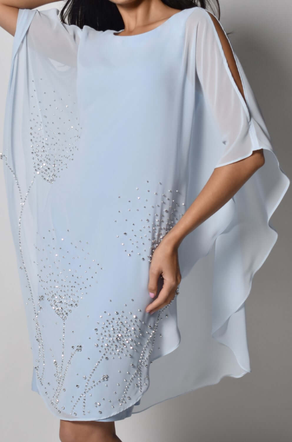 Frank Lyman Dress 228208-BLU Blue Belle Mia Boutique