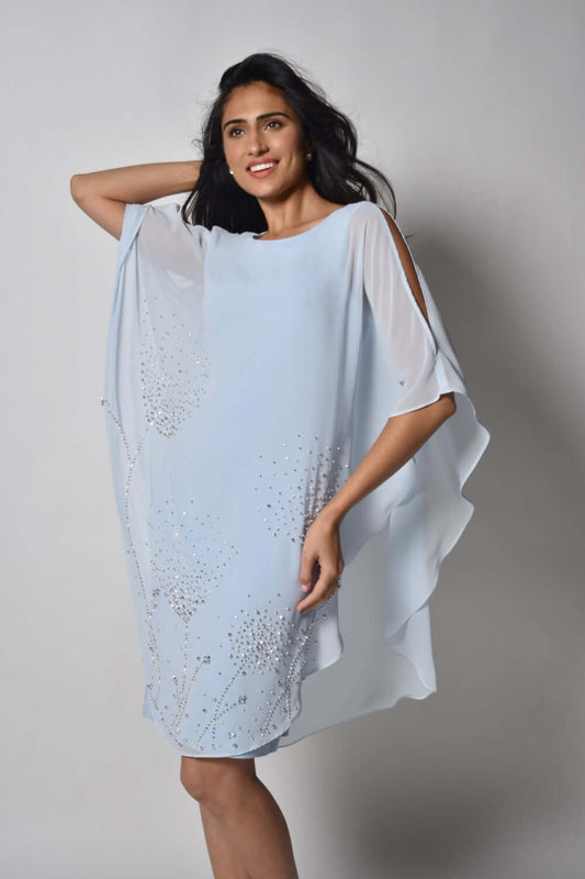 Frank Lyman Dress 228208-BLU Blue Belle Mia Boutique