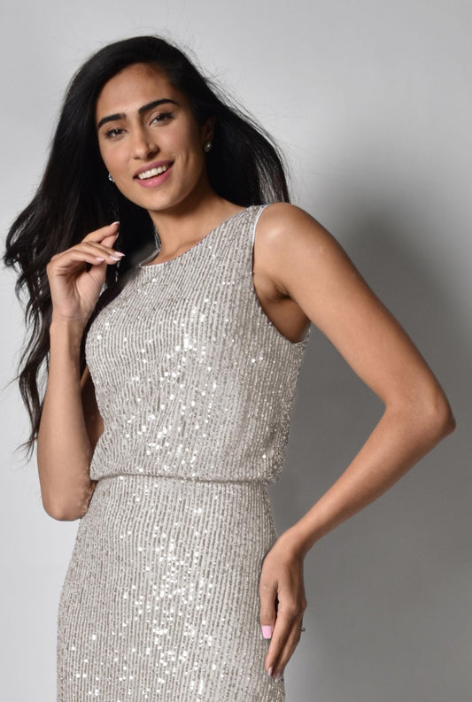 Lyman-Kleid 228241-NS Nude/Silber