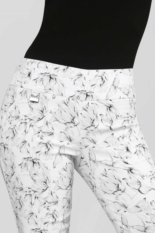 Lisette L Pant 78155-202 White/Black from BelleMiaBoutique.com