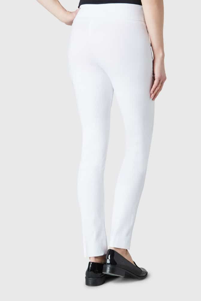 Lisette L Pant Style 805-02 White Solid Magical Lycra Belle Mia Boutique