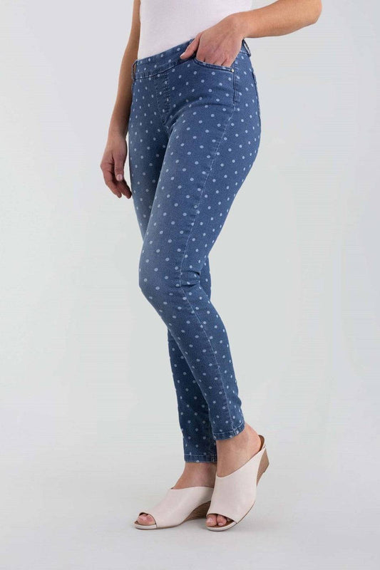 Lisette L Denim 859680-76 Denim Blue-White Dots bmboutique1.myshopify.com