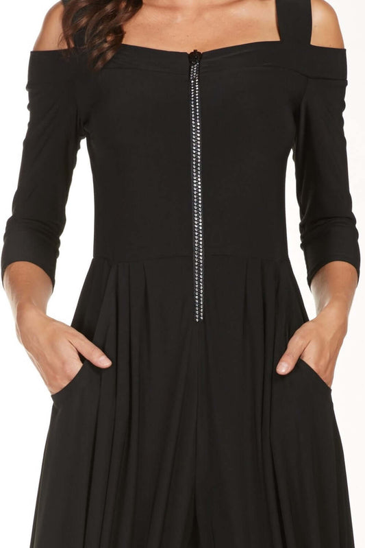 Frank Lyman Jumpsuit 176080 Black Belle Mia Boutique