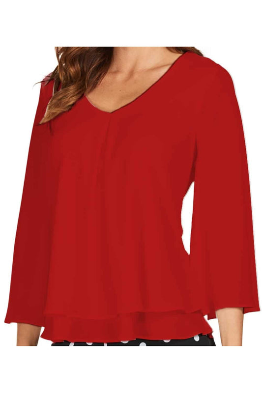 Frank Lyman Top Style 176335-Rd Red Belle Mia Boutique