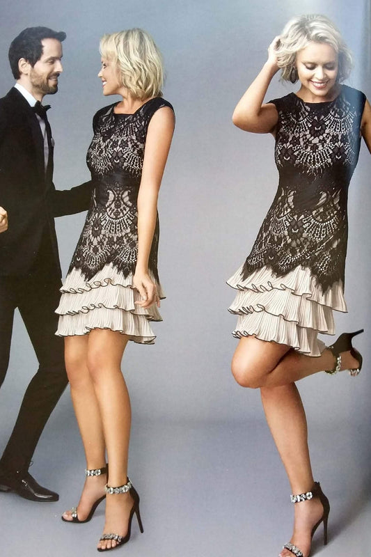 Lyman Dress 189328 Black/Nude Belle Mia Boutique