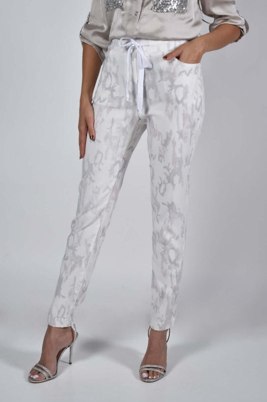 Frank Lyman Denim 221127U White/Silver Belle Mia Boutique