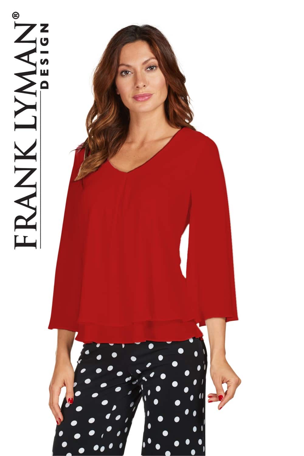 Frank Lyman Top Style 176335 Rd Red Belle Mia Boutique