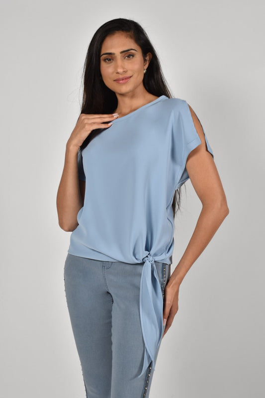 Frank Lyman Top Style 181224-MB Misty-Blue Belle Mia Boutique