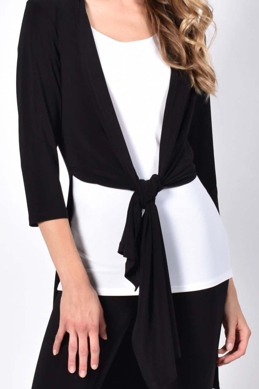 Frank Lyman Cardigan 216009 Black Belle Mia Boutique