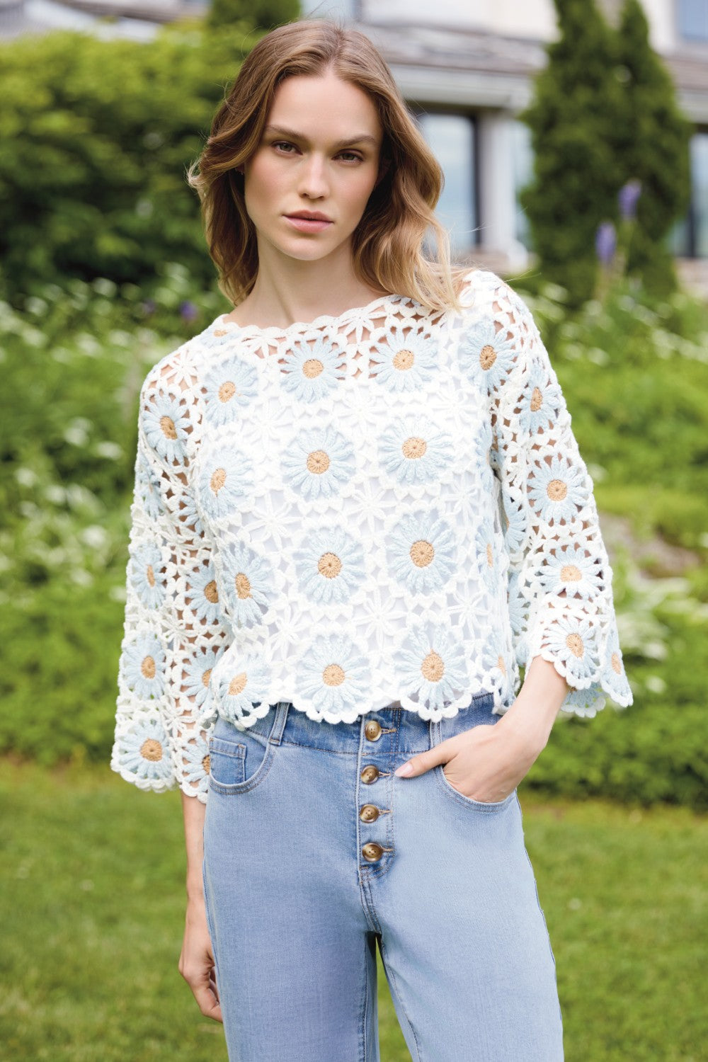 Charlie B Sweater C2941-267C-P262 Powder