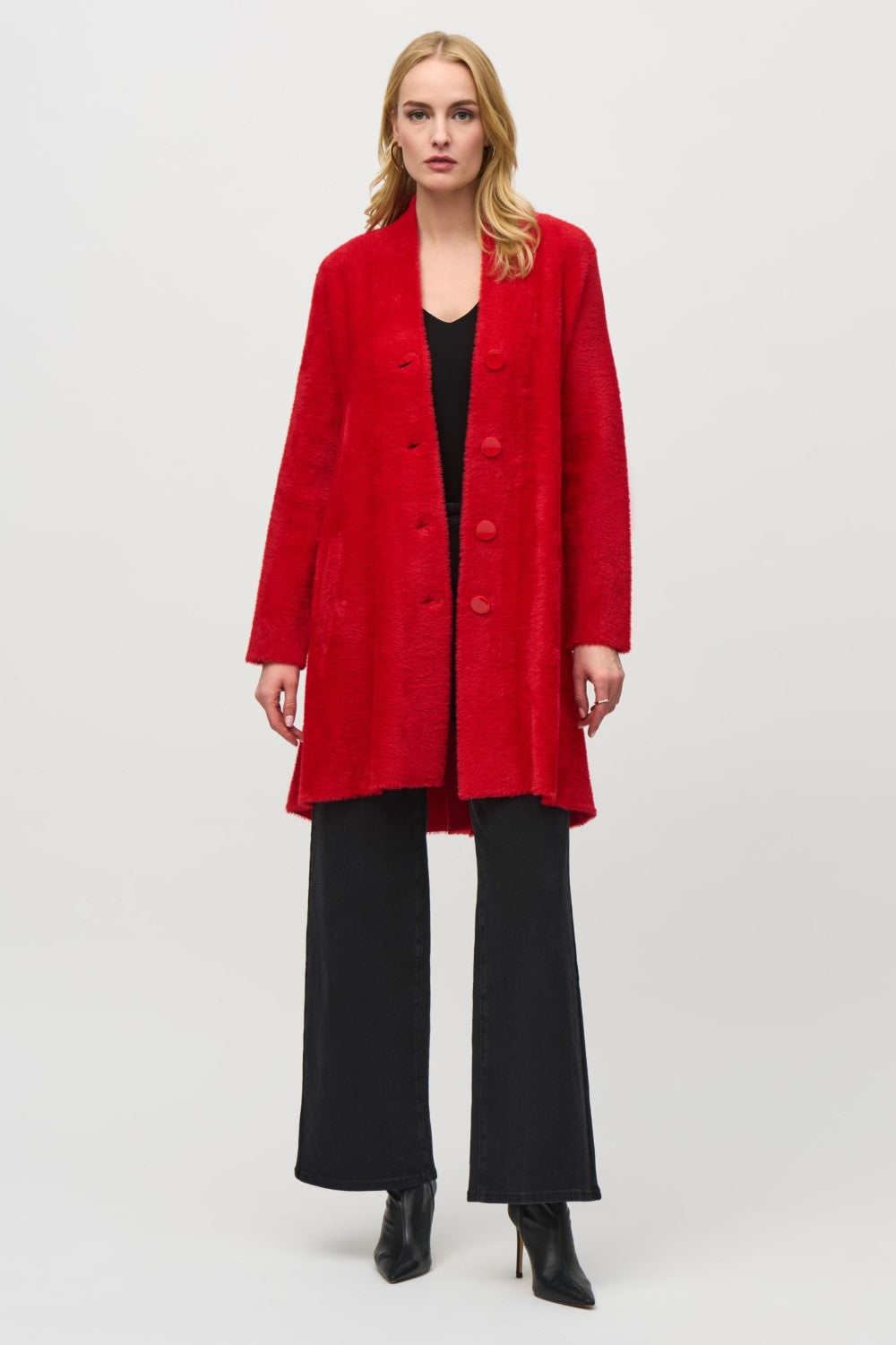 Joseph Ribkoff Coat 234906F24 Lipstick Red