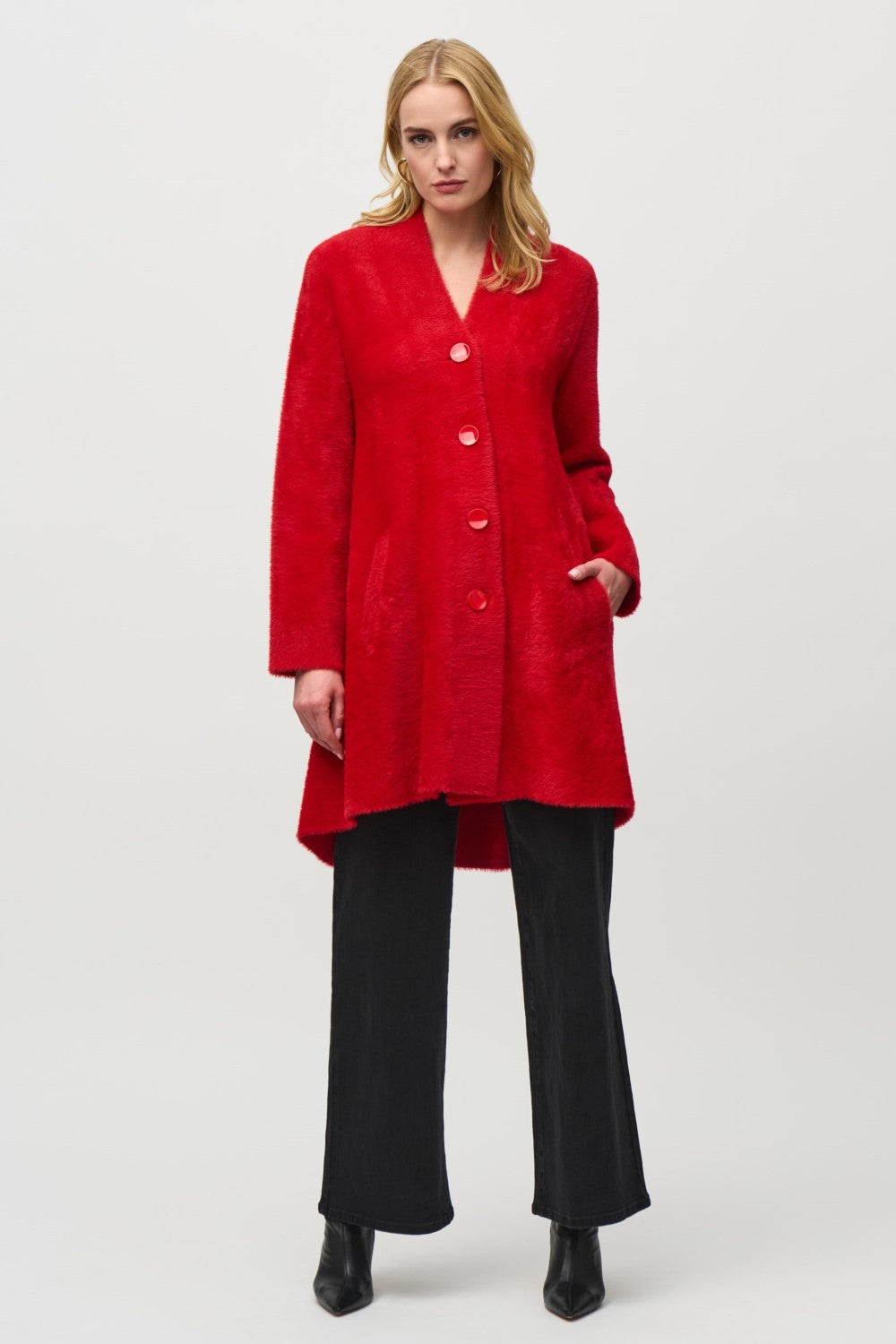 Joseph Ribkoff Coat 234906F24 Lipstick Red