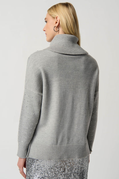 Joseph Ribkoff Sweater 234909 Light Grey Melange