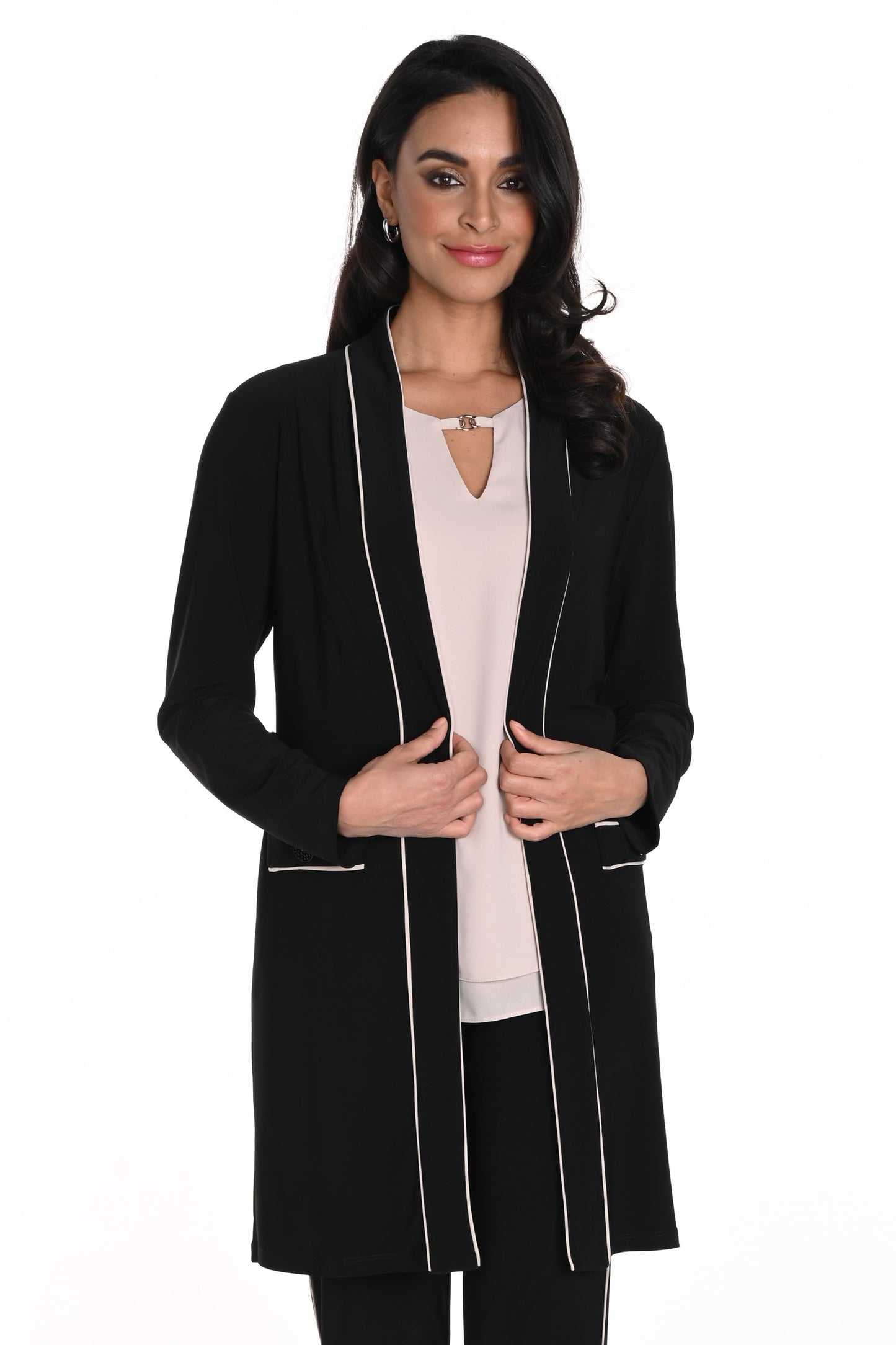 Frank Lyman Cardigan 243019 Black/Beige