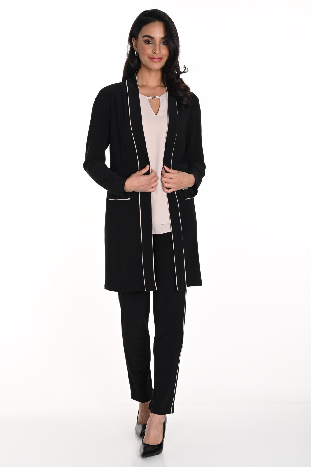 Frank Lyman Cardigan 243019 Black/Beige