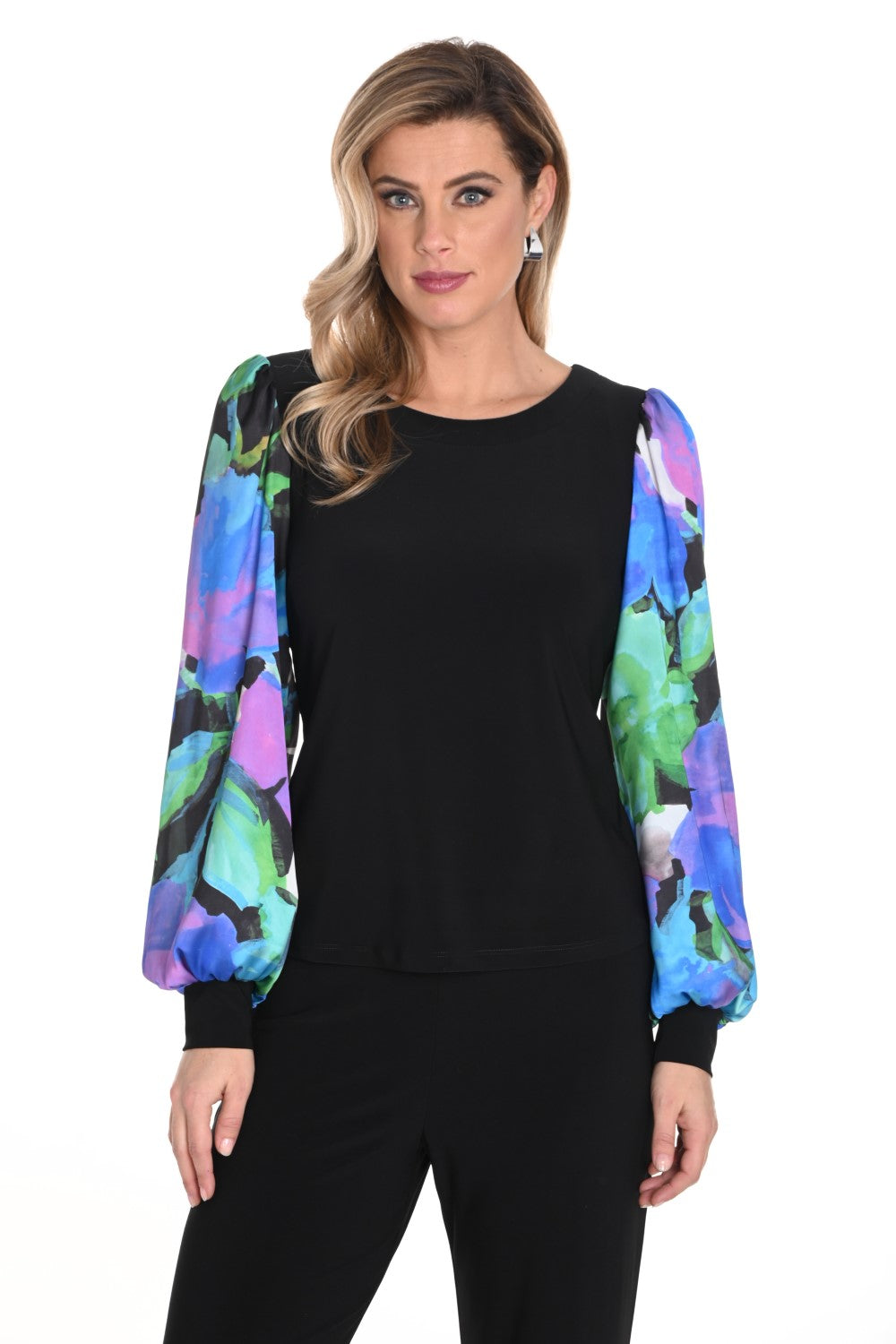 Frank Lyman Blouse 243239 Black/Blue