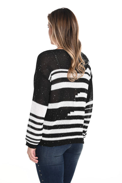 Frank Lyman Sweater 243421U Black/Off-White