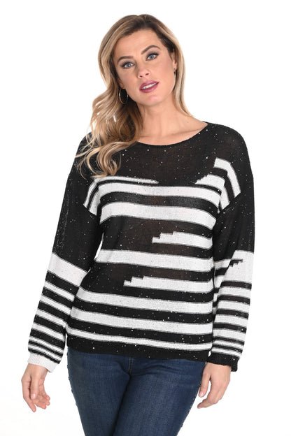 Frank Lyman Sweater 243421U Black/Off-White