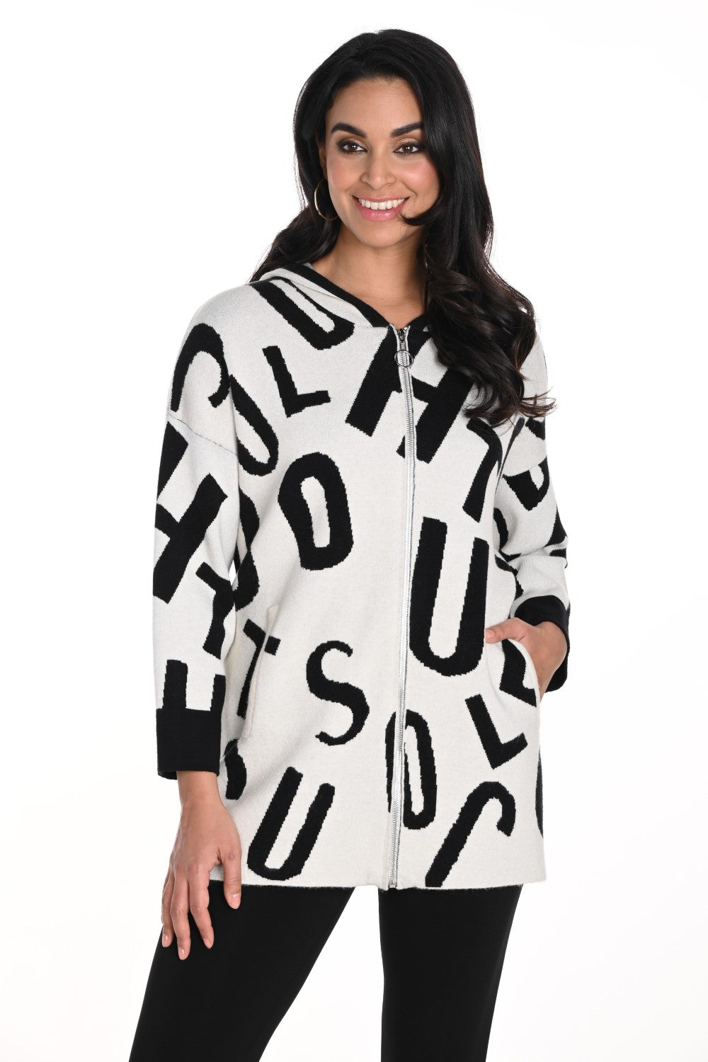 Frank Lyman Sweater 243505U Off-White/Black