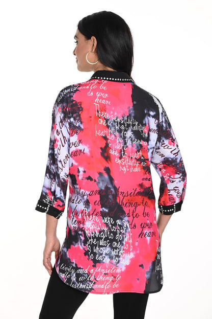 Frank Lyman Blusa 243524u rosa/negro