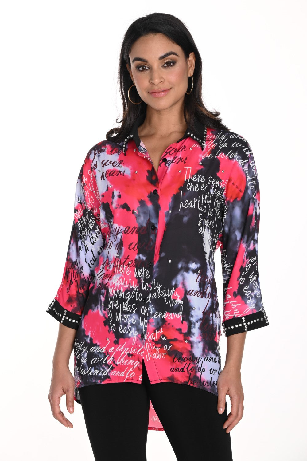 Frank Lyman Bluse 243524u Pink/Schwarz