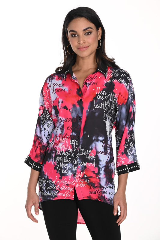 Frank Lyman Bluse 243524u Pink/Schwarz