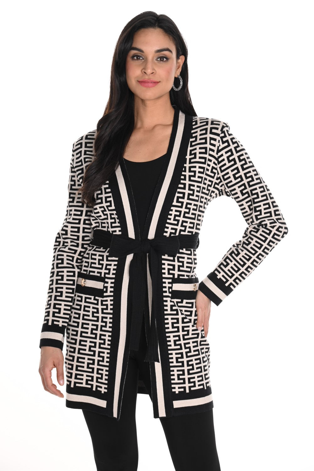 Frank Lyman Cardigan 244661U Beige/Black