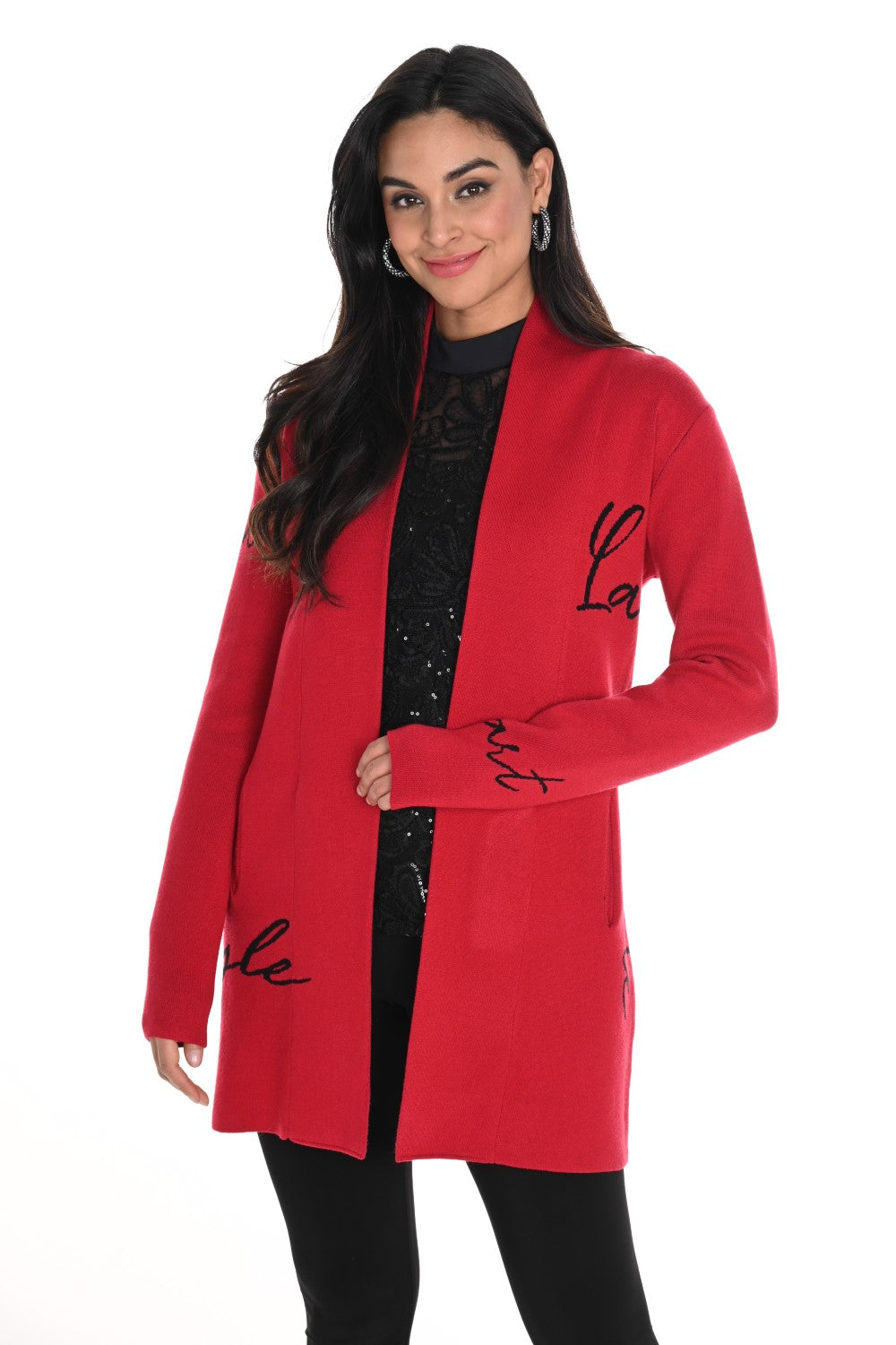 Frank Lyman Cardigan 244697U rosso/nero