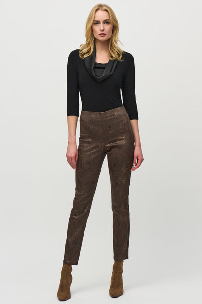 Joseph Ribkoff Pant 244945 Brown/Multi