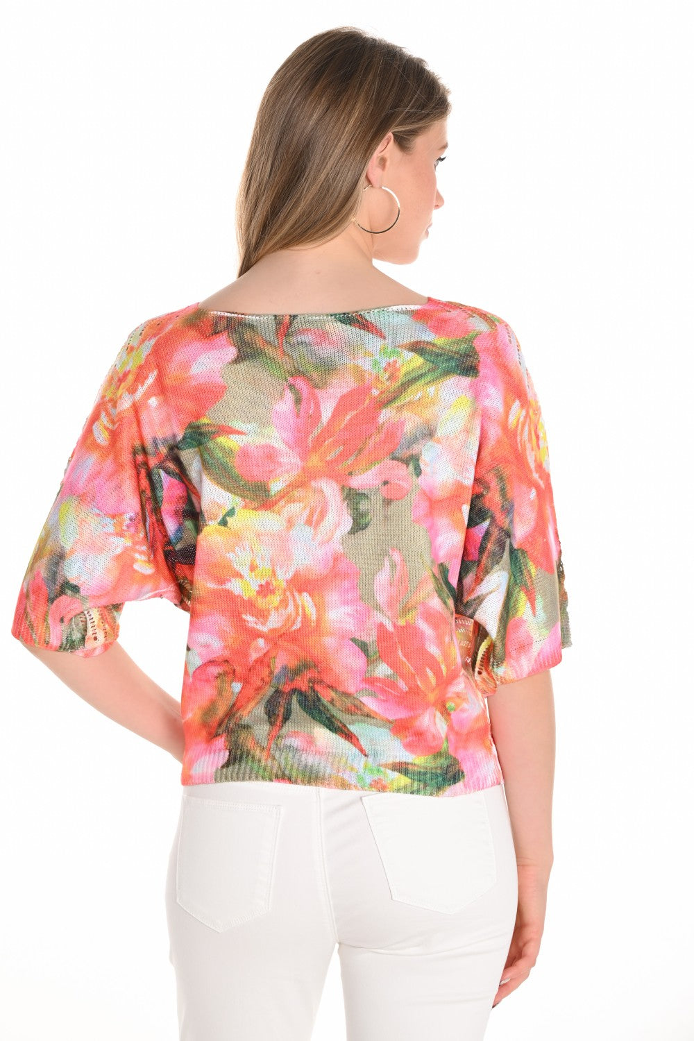 Frank Lyman Top 251520 Fuchsia/Green