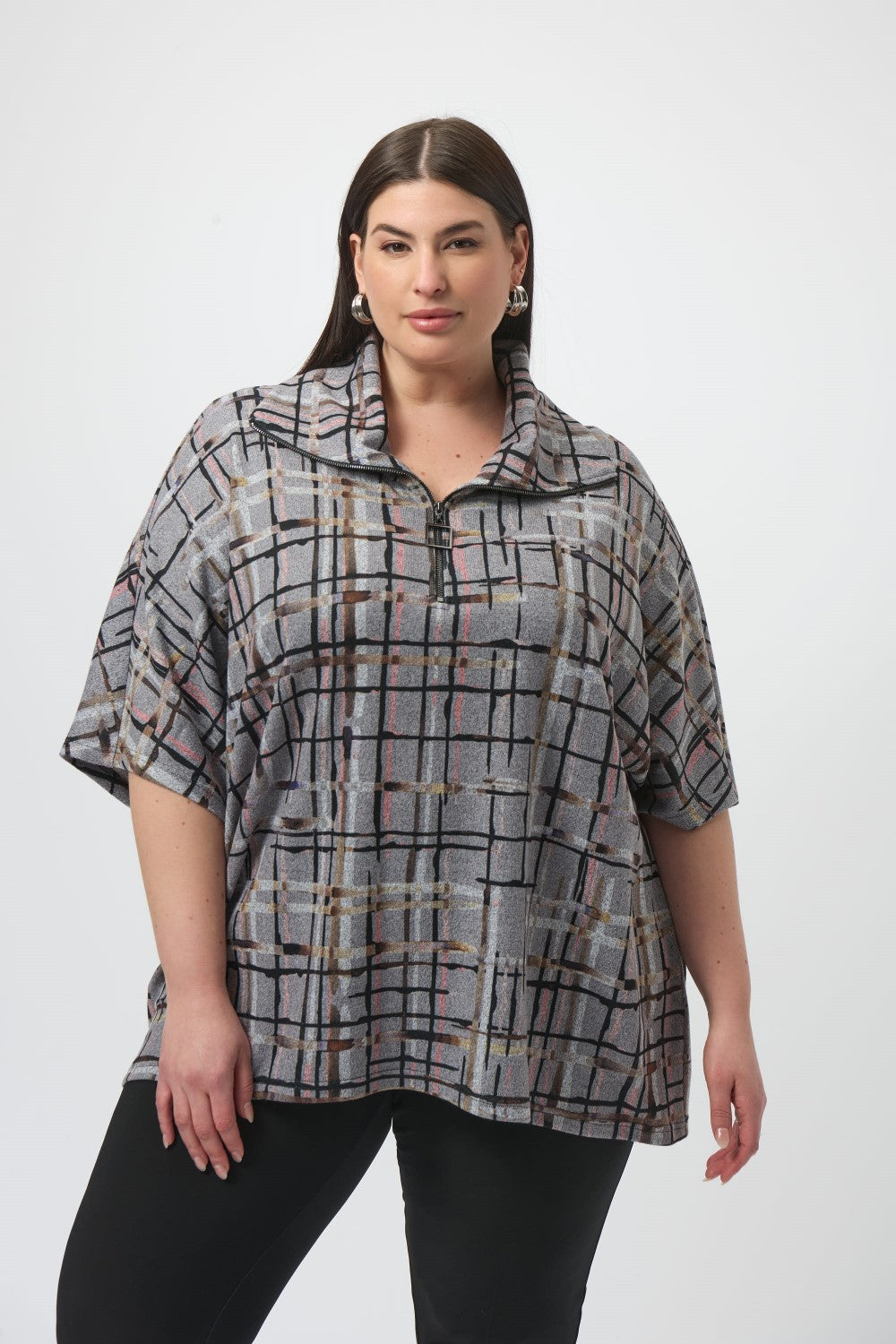 Joseph Ribkoff Sweater 253058 Grey/Multi