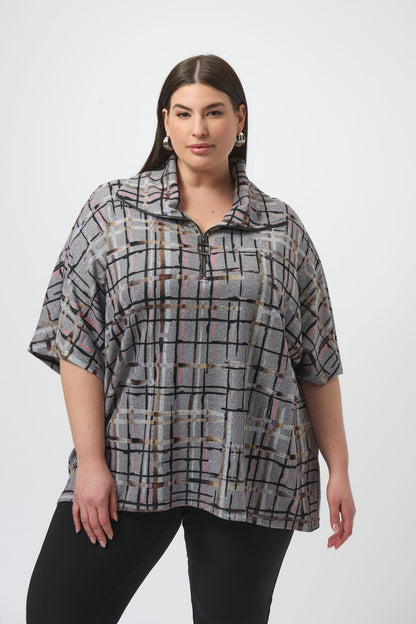 Joseph Ribkoff Sweater 253058 Grey/Multi