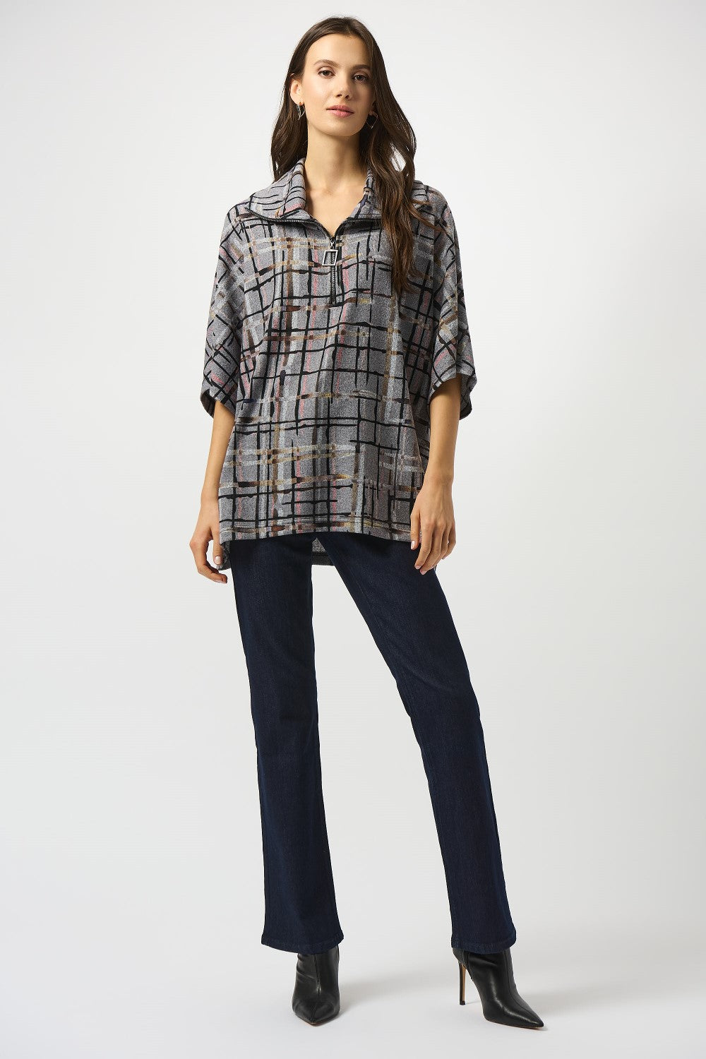 Joseph Ribkoff Sweater 253058 Grey/Multi