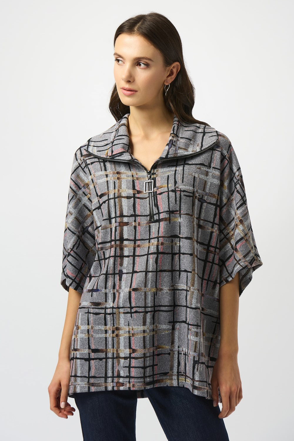 Joseph Ribkoff Sweater 253058 Grey/Multi