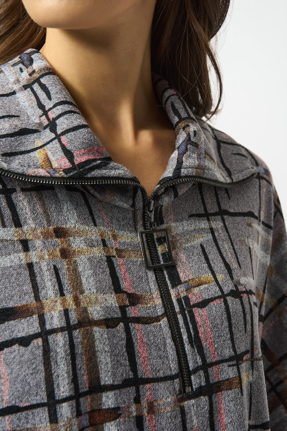 Joseph Ribkoff Sweater 253058 Grey/Multi