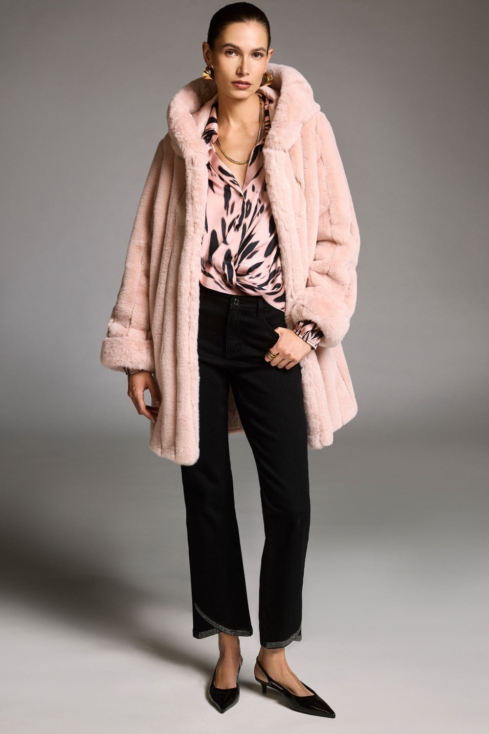 Joseph Ribkoff Top 253059 Pink/Black