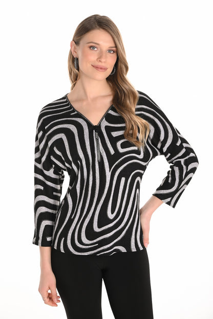 Frank Lyman Top 253177 Black/Grey