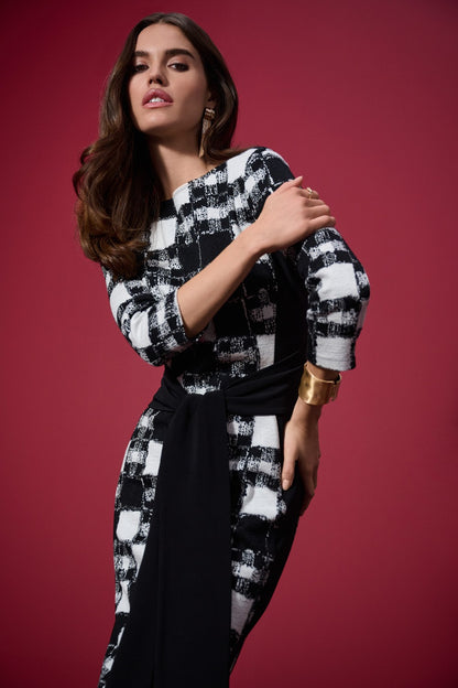 Joseph Ribkoff Dress 253289 Black/Cream