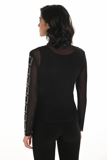 Frank Lyman Top 253706 Black/Silver