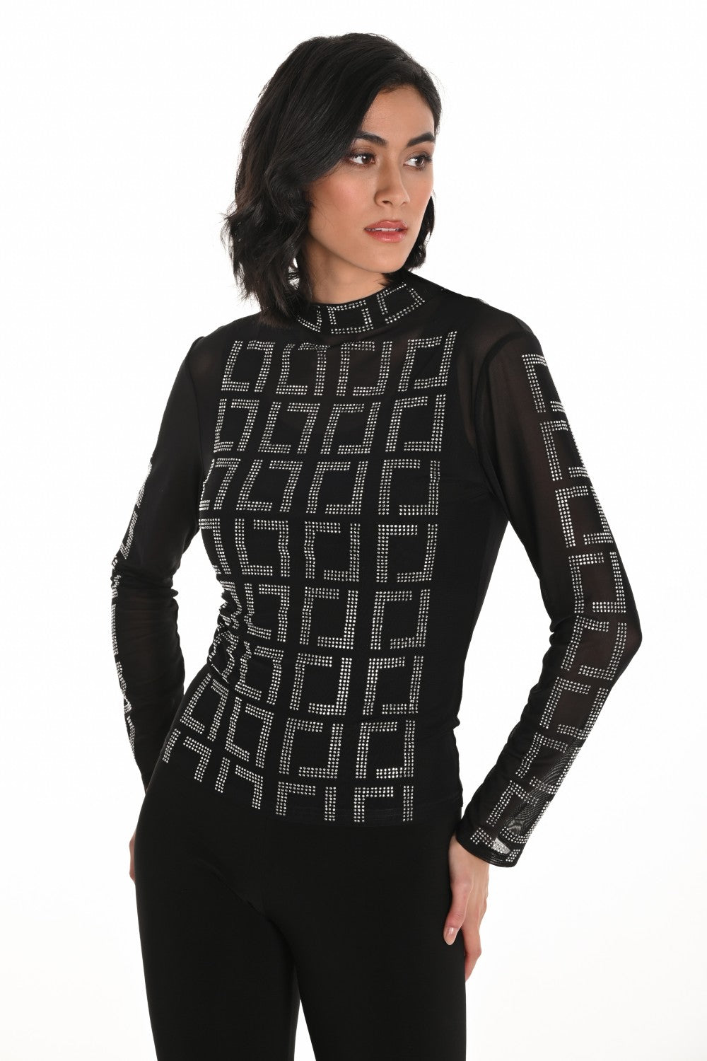 Frank Lyman Top 253706 Black/Silver