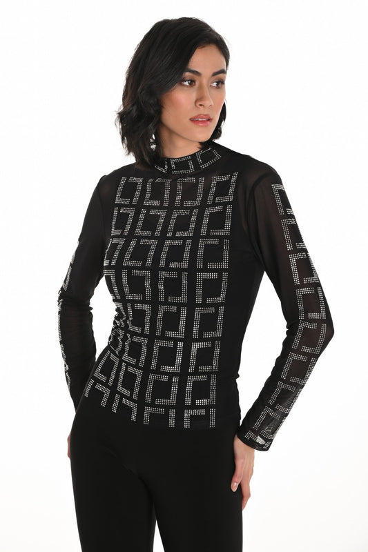 Frank Lyman Top 253706 Black/Silver